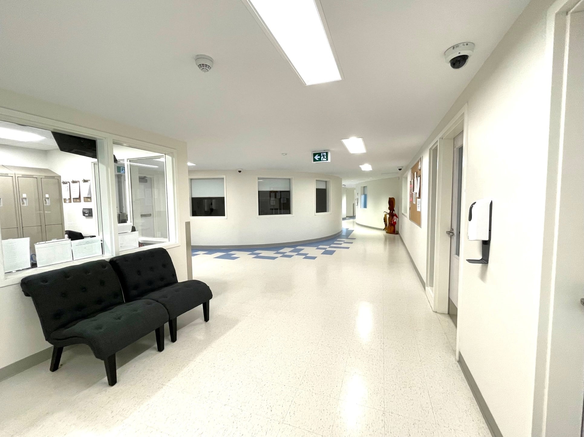 the hallway of a facility
